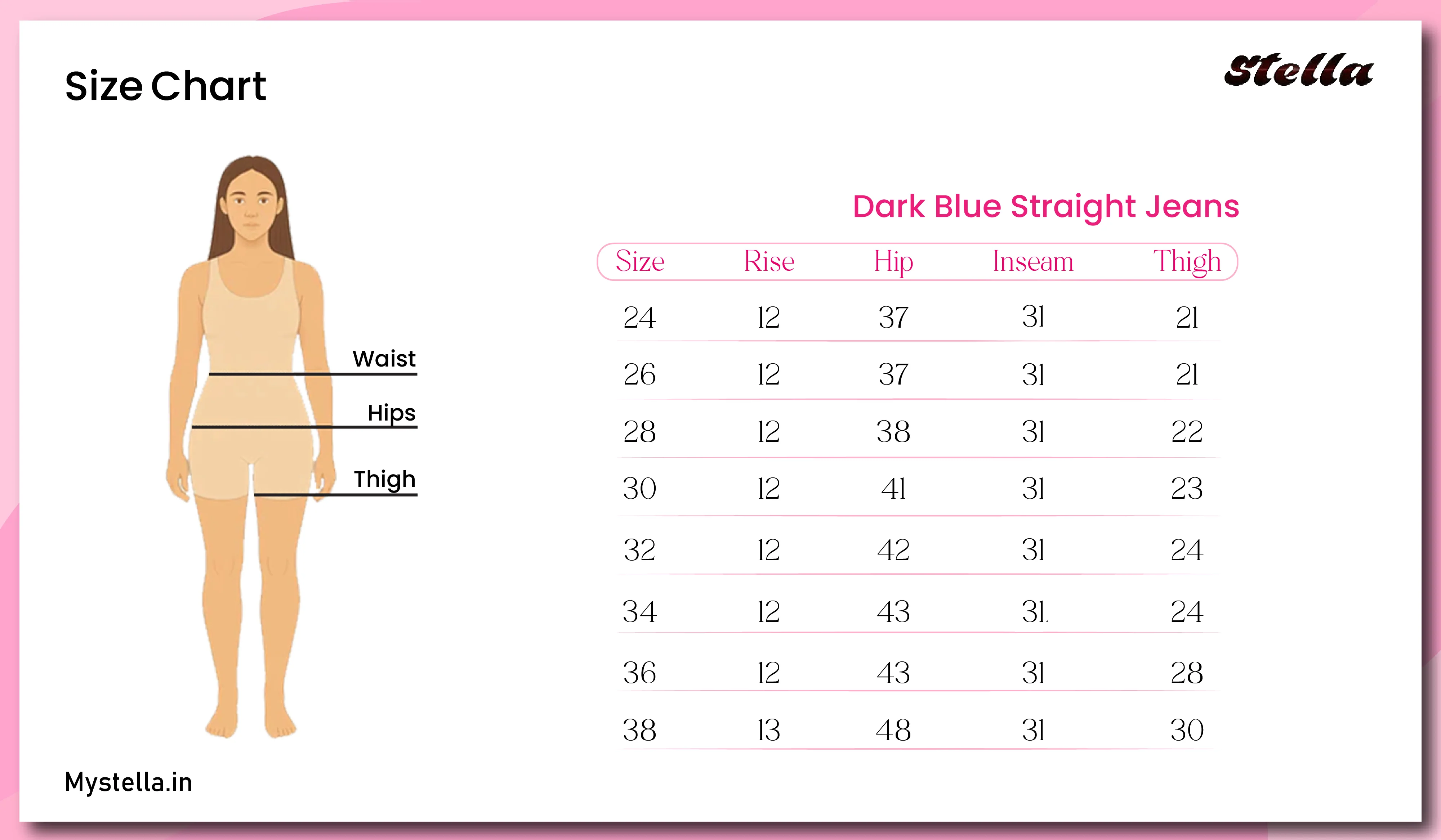 Dark Blue Straight Jeans - Image 4