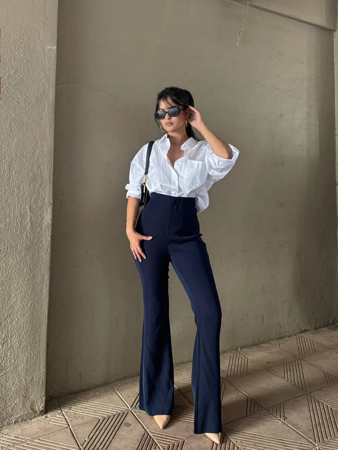 Deep Sea Blue Sculpted Pants - Image 3
