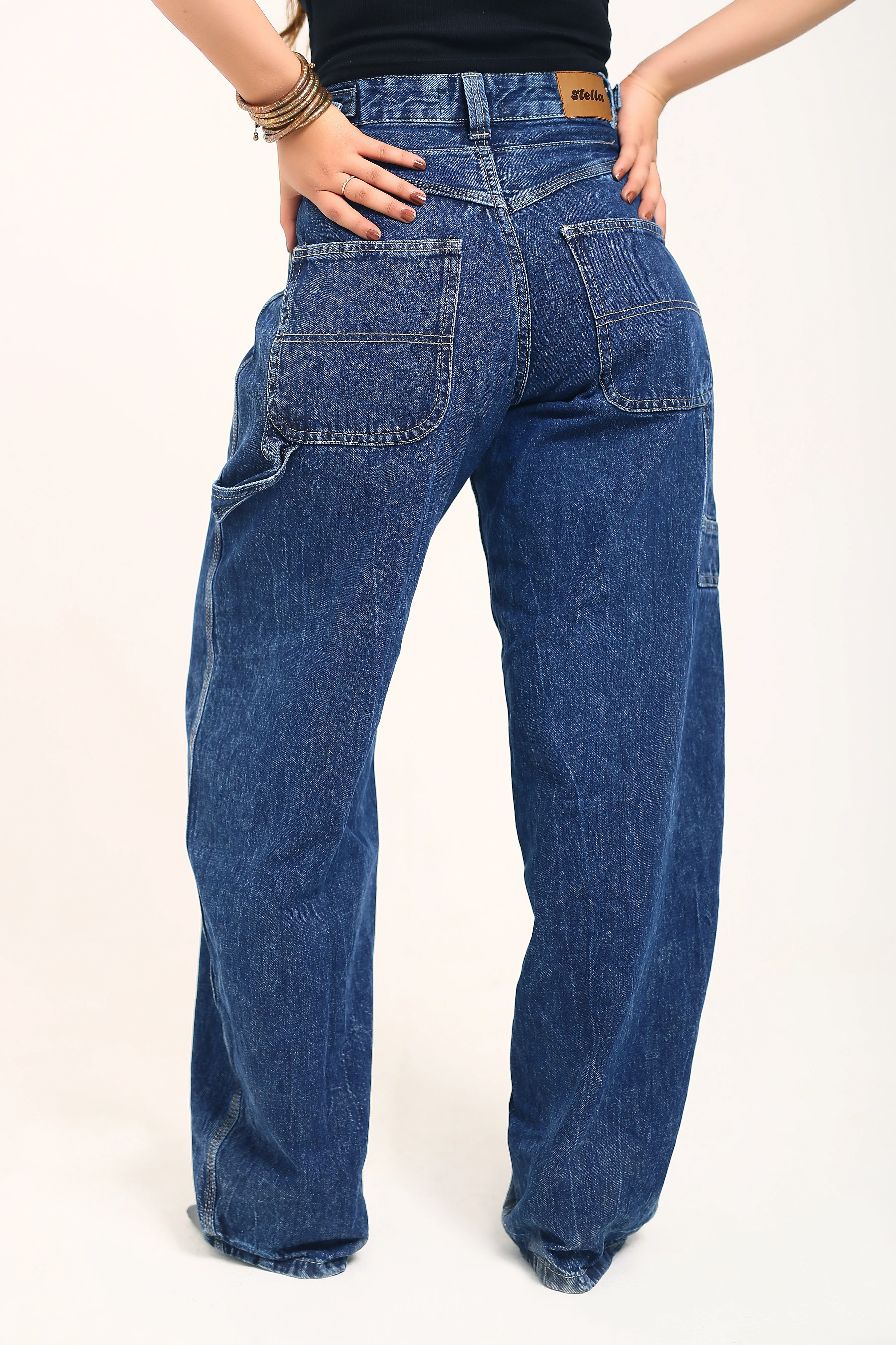 Mid Blue Adjustable waist denim - Image 6