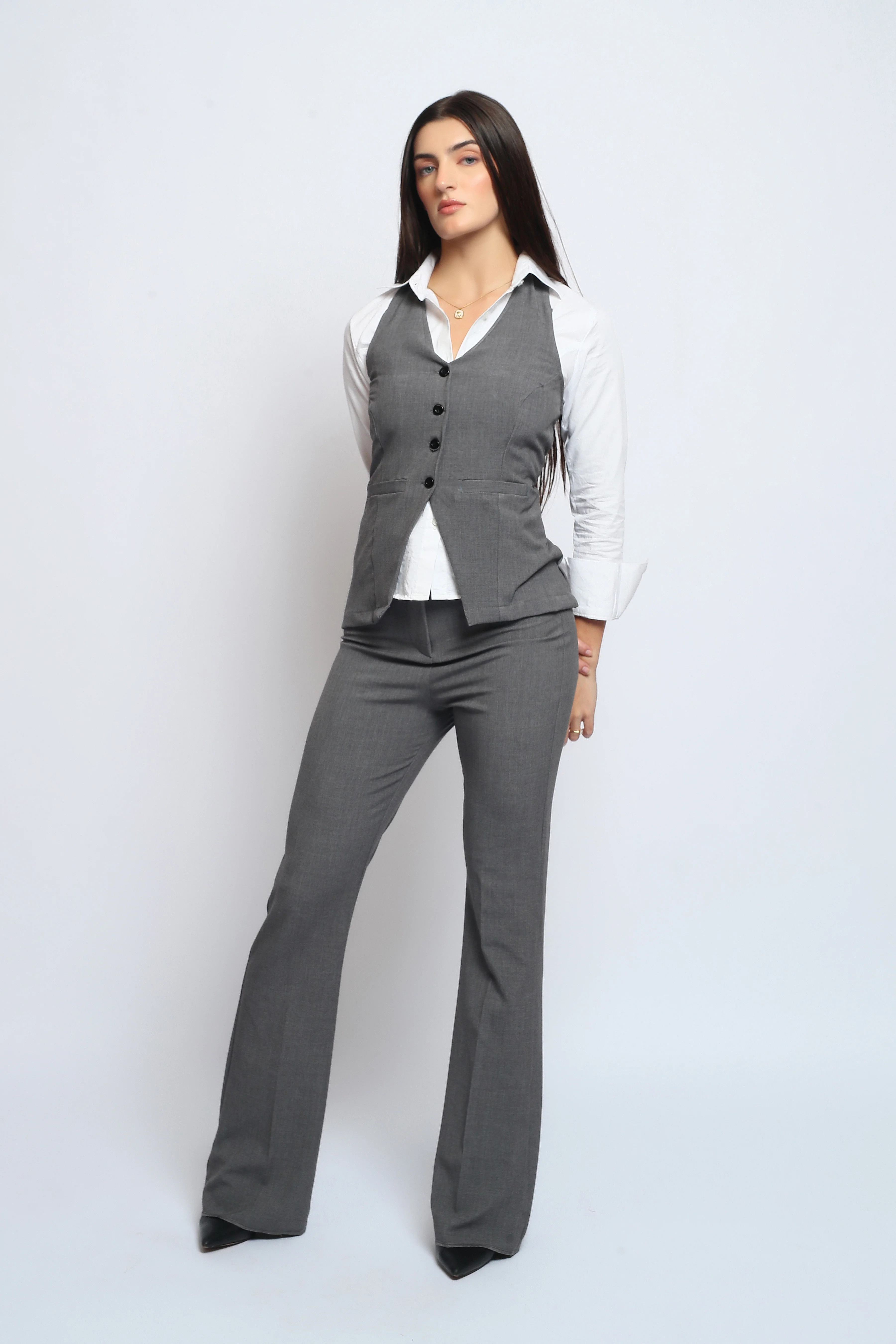 Stella grey signature set (Pants + Halter neck Waistcoat) - Image 4