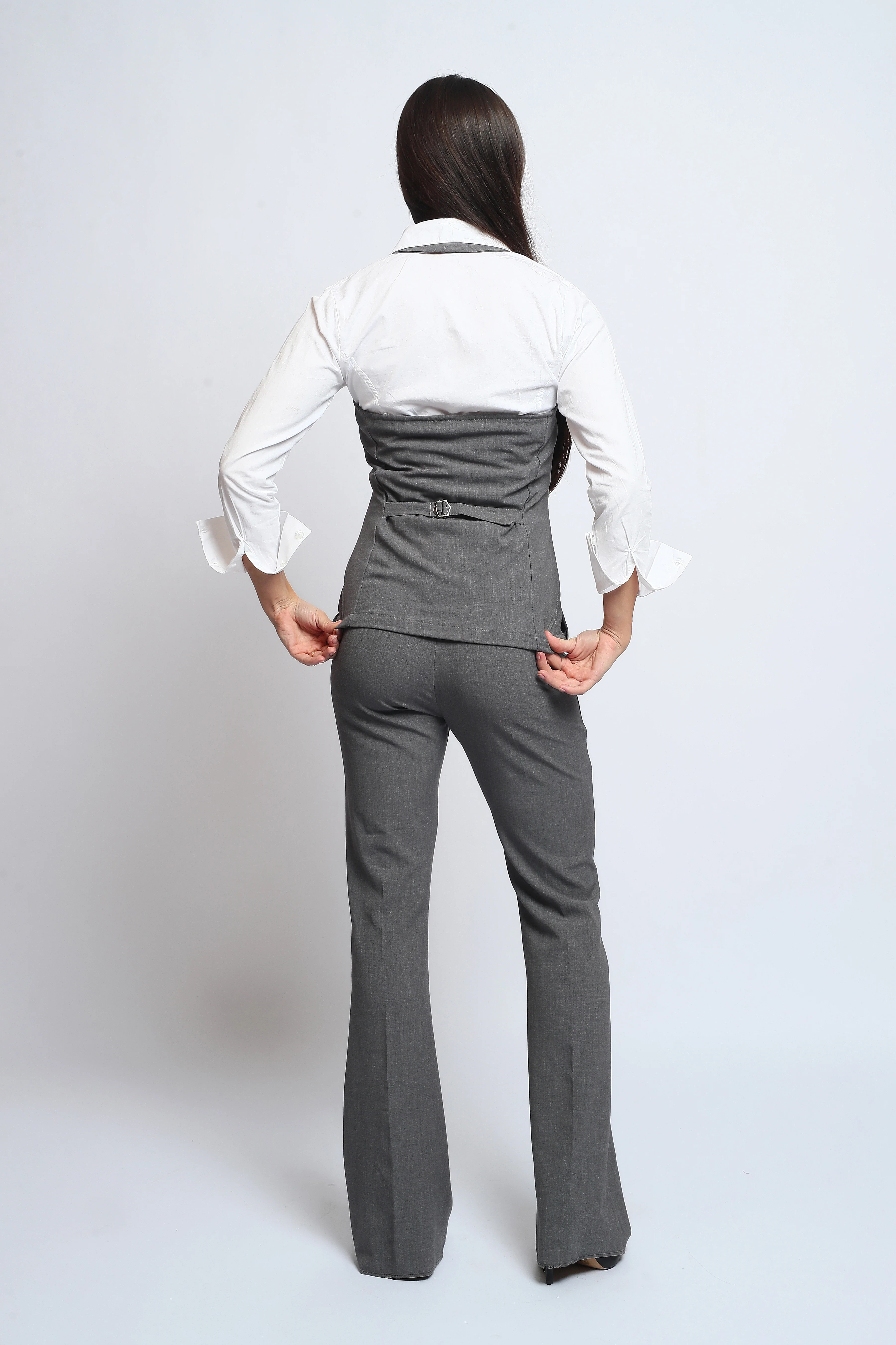 Stella grey signature set (Pants + Halter neck Waistcoat) - Image 5