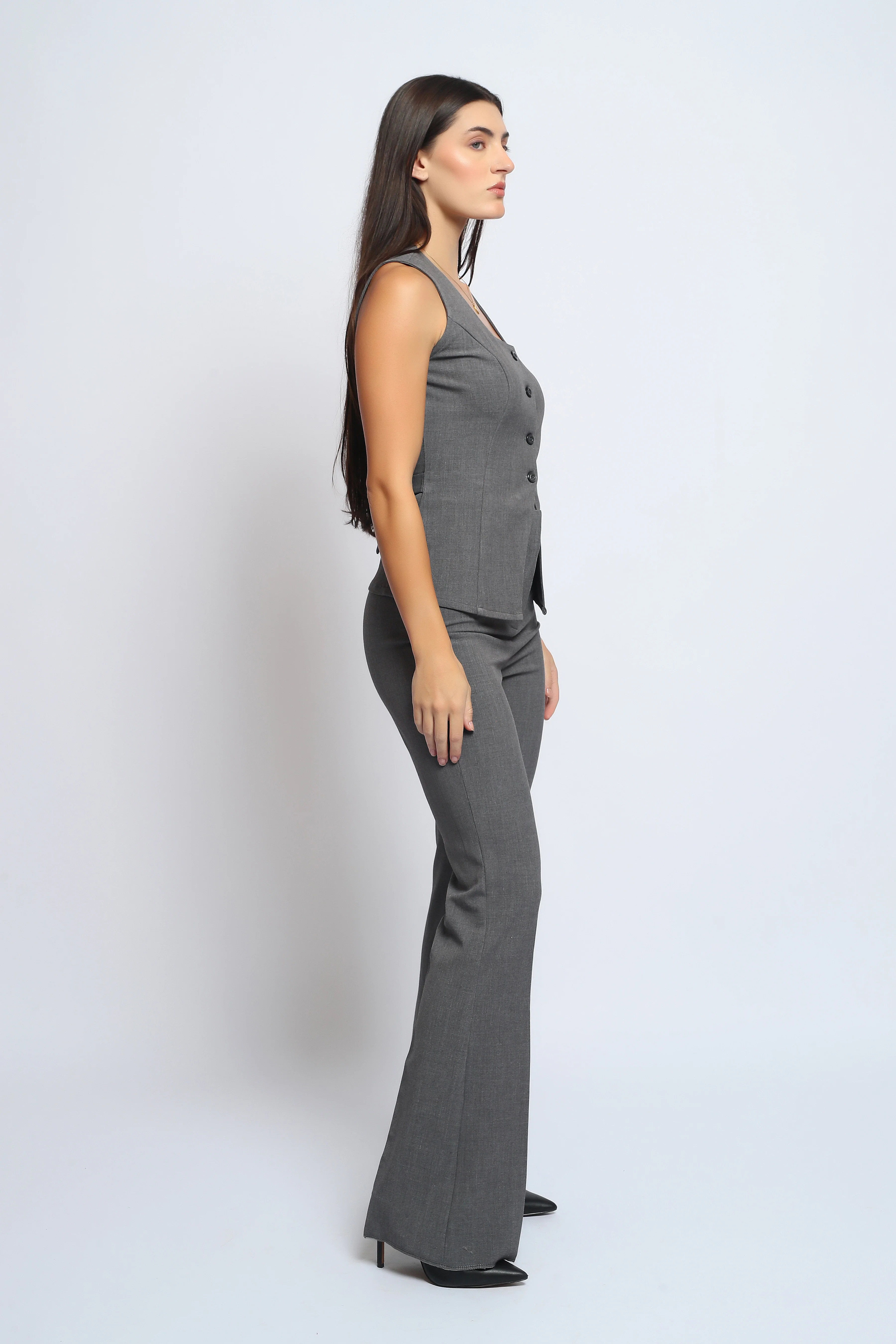 Stella grey signature set (Pants + Square neck Waistcoat) - Image 3