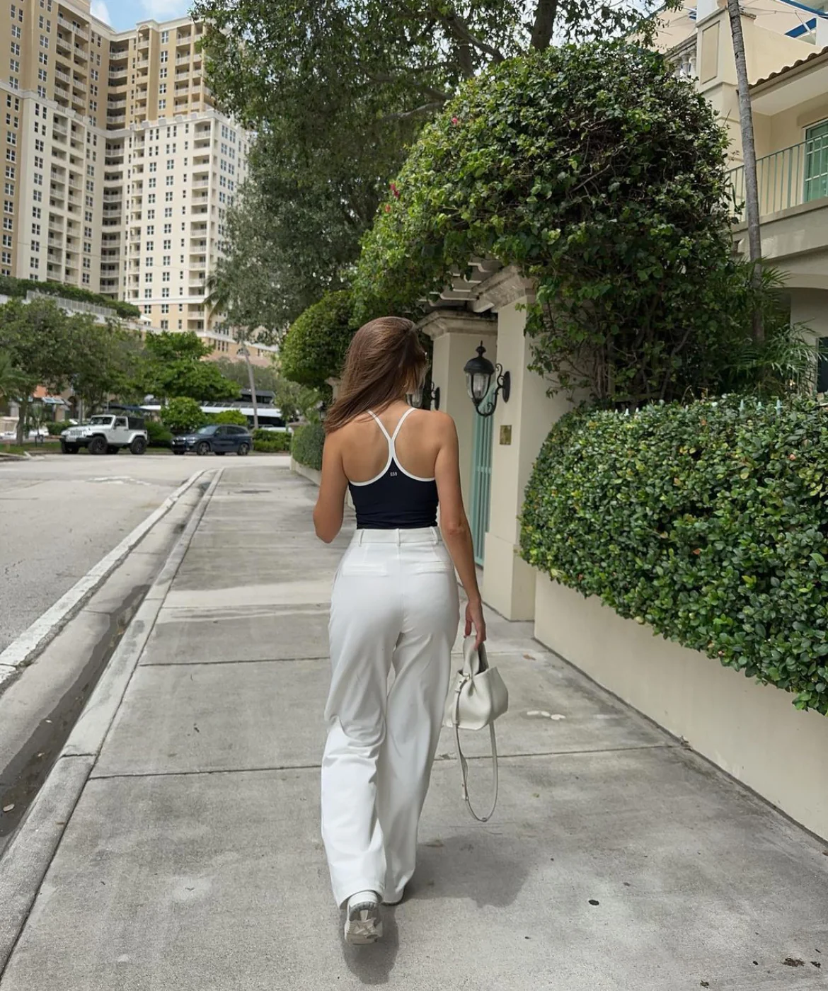 White Side Hook Trousers - Image 2